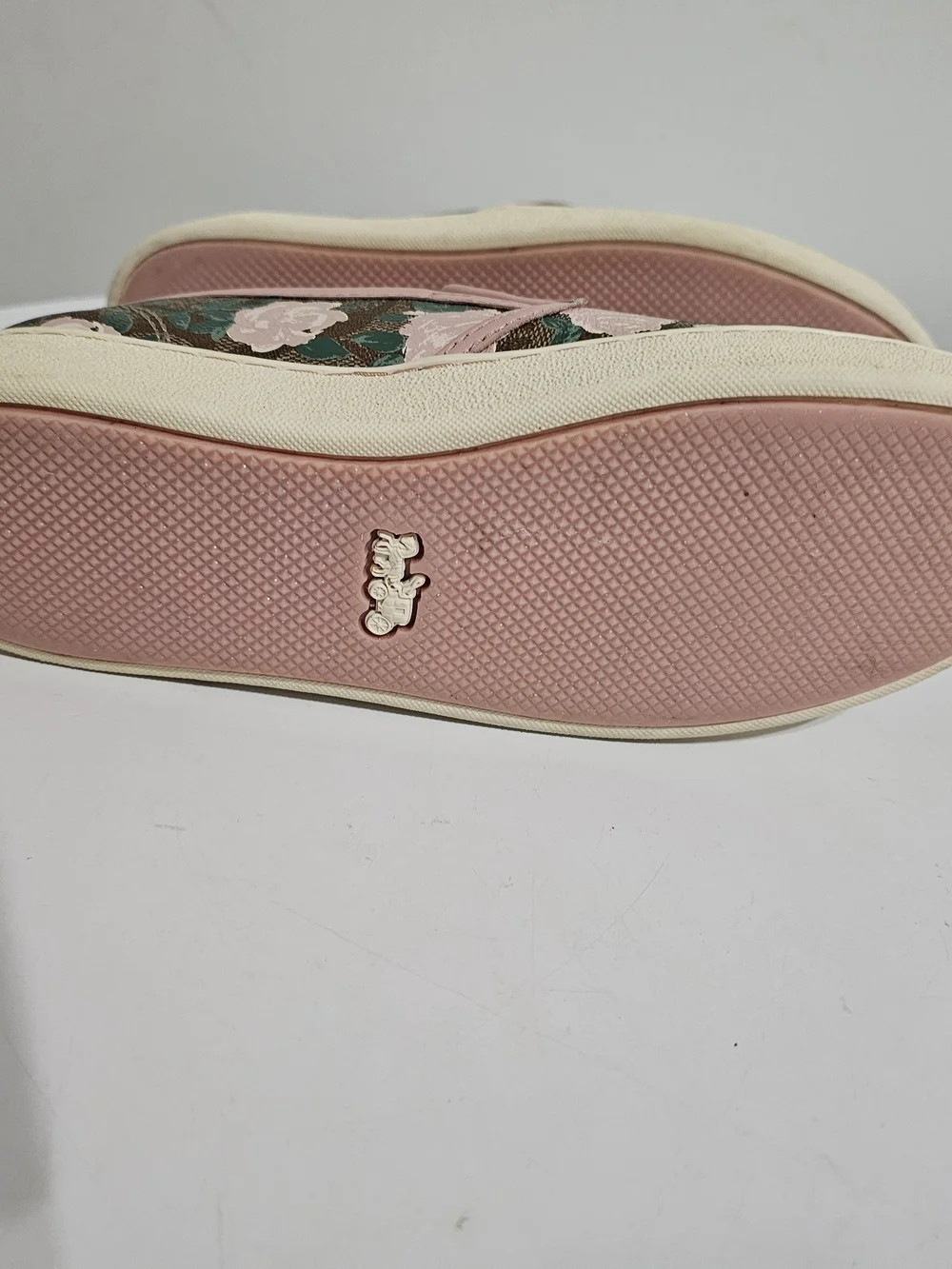 Coach Floral Signature Slip On Sneakers Pink Rose Print Size 6.5